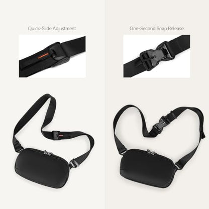reeyee 4.5L Commuter Sling Bag for Men, 840D Cordura, Quick Release, Black - size: A7-Quick-release model-4.5L
