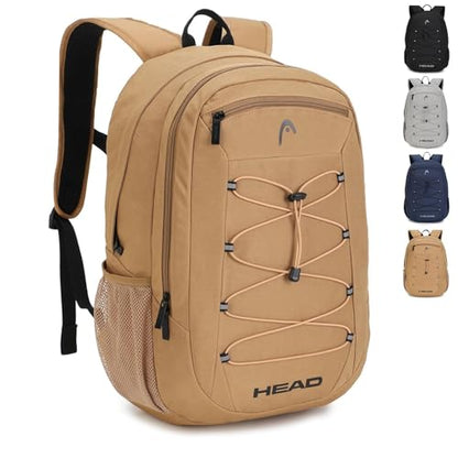 HEAD 30L Drone String Backpack,Large Laptop Backpack Fits 15.6" Laptop - color: Khaki