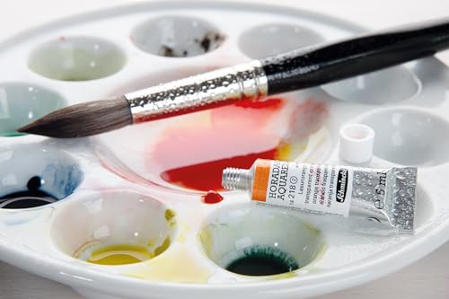 Schmincke - HORADAM® AQUARELL compact box of the RETRO Line with 6 finest watercolors, 74648097, metal box, painting set, 6 x 5 ml tubes and 6 half empty pots