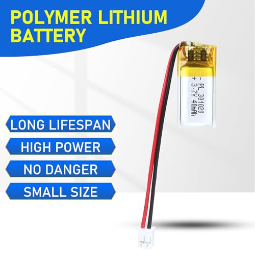 301020 3.7V Lipo Battery 40mAh 301020 Rechargeable Lithium - size: 301020 40mAh