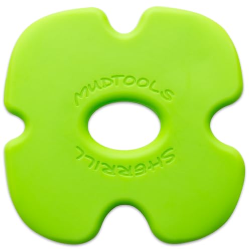 Mudtools Edgy Rib, Green Medium - Polymer Pottery Tool for Rims - color: Green - Medium