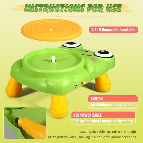 Pottery Wheel for Kids Complete Pottery Painting Kit Arts & Crafts for Kids