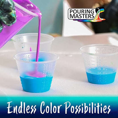 Pouring Masters Peacock Teal Metallic Pearl 64-oz Acrylic Pouring Paint - color: Peacock Teal Metallic Pearl, size: 64 Fl Oz (Pack of 1)