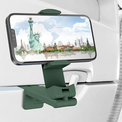 Perilogics Airplane Phone Holder Mount, Plane Travel Essentials (Evergreen) - color: Evergreen