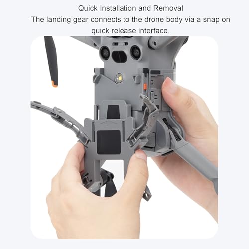 Yunseity Landing Gear for Mini 5 Pro Drone, ABS PC Height Extension Leg Stand Protector with Propeller Holder, Drone Accessories
