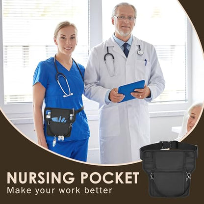 Likesing Server Apron, Serving Apron with Pockets for Waitress, Waiter Waist Tool Pouch Bag with 59'' Adjustable Belt - color: Black-t Shaped