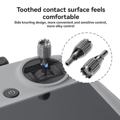 Foldable RC/RC2 Controller Joystick for DJI Mini 3 Pro/Mini 4 Pro/Air 3/Mavic 3, Retractable Aluminum Alloy Drone Control Thumb Sticks Replacement Accessories (Silver) - color: Rc/Rc2(silver)