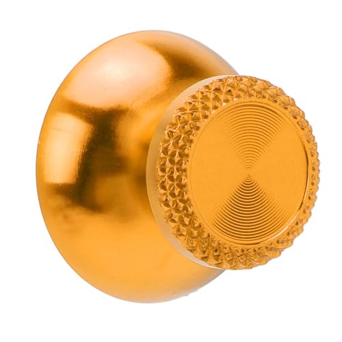 Pomya Thumbsticks for Controller, 2Pcs Metal Thumb Grip Replacement for Handheld Game Console, Aluminum Alloy Analog Thumb Sticks Accessories (Yellow) - color: Yellow