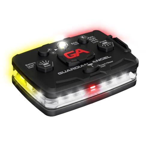 Guardian Angel Elite Safety Light - White Front & Red/Yellow Rear - color: White/Red/Yellow, size: 1-Pack