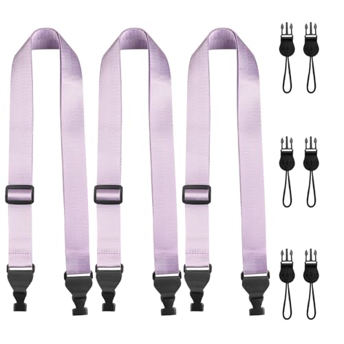 FIEIL 3 Pack Adjustable iPad Strap, Nylon Camera Strap, Comfortable Shoulder Strap for iPad Case, Cellphone Tablet, Camera, Laptop, Binocular, Luggage Bag(Purple Universal Neck Lanyard) - color: Purple