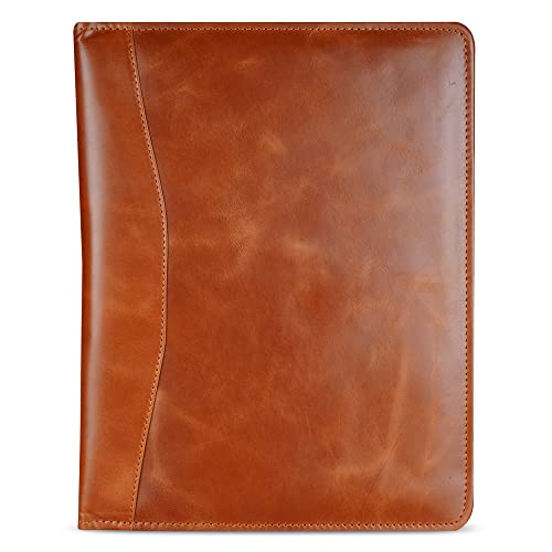 Buffalo Leather Legal Pad Portfolio Organizer Cognac Brown - color: Cognac Brown