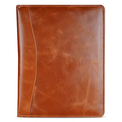 Buffalo Leather Legal Pad Portfolio Organizer Cognac Brown - color: Cognac Brown