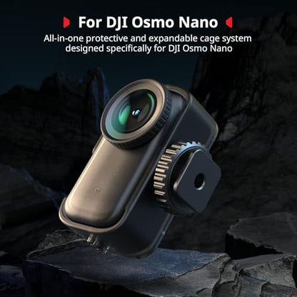 SMALLRIG Case for DJI Osmo Nano with Cold Shoe Mount, Horizontal-to-Vertical Shooting, for DJI Osmo Nano Sports Camera Accessories, Connect to Camera and Case with Cold Shoe - style: Nano Cold Shoe Case - 5758