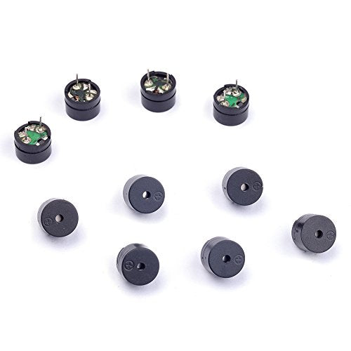 10Pcs 5V 2 Terminals Passive Electronic Alarm Buzzer Electromagnetic Beeper AC Impedance for Arduino (Pack of 10) CYT1008