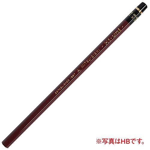 Uni Wooden Pencil, 2H, Box of 12 (HU2H) - style: 2H