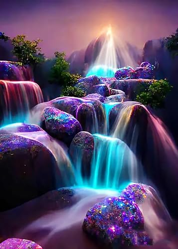 5D Diamond Painting Kits for Adults, Waterfall Diamond Art Kits for Adults - color: Waterfall
