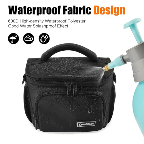 Cwatcun Camera Sling Bag, Waterresistant Crossbody Case for DSLR/Mirrorless - size: M