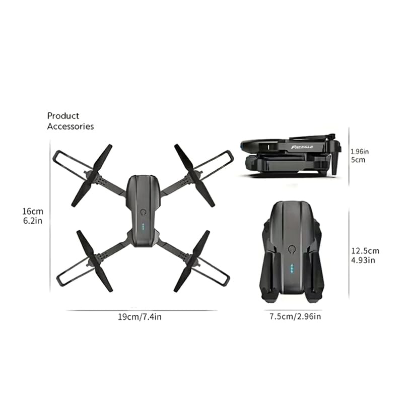 E99 Flagship Performance Edition Drone with 120° Wide-Angle 4K SD Camera, 90° Adjustable Lens, Optical Flow Hovering, App Path Planning, One-Click Take Off/Landing, Ideal for Beginners and Pros