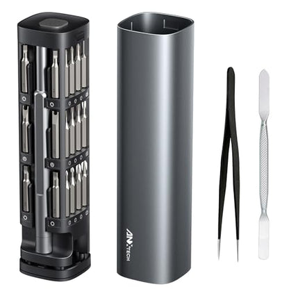 46 in 1 Precision Screwdriver Kit with Magnetic Bits & Metal Case, Compact Repair Tool Kit for Phone, Computer, Laptop, PC, Watch, Glasses, DIY, Drone, Game Console, Robot, Models & Electronics