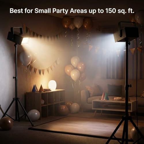 QWORK Mini LED Strobe Light 2 Pack – 32 White LEDs, 3W Plug-in Flash Effect for Party, Holiday & Dance, 3.3 x 2.1 x 4.5 inches