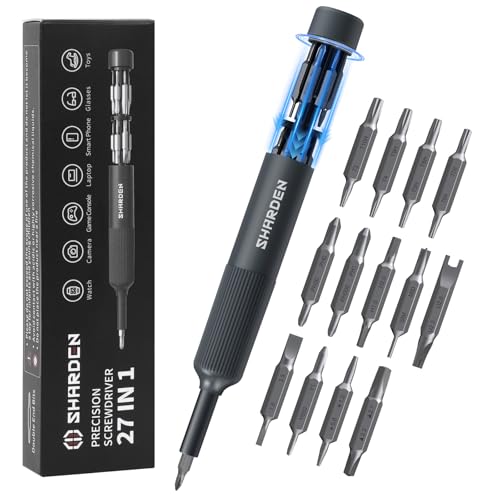 SHARDEN 27-in-1 Precision Screwdriver Set Multi Bit Mini Small Screwdriver - color: Grey, size: Pocket Size - Precision