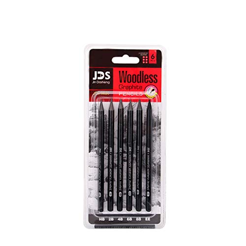 YYMIYU Full Graphite Pencils set 6 Piece.HB/2B/4B/6B/8B/EE (lead pencil) - style: suit