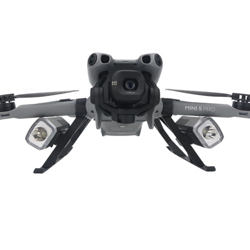 Drone Searchlight Landing Gear for DJI Mini 5 Pro, Night Flight Light Navigation Warning Lights with Heightening Tripod Kickstand
