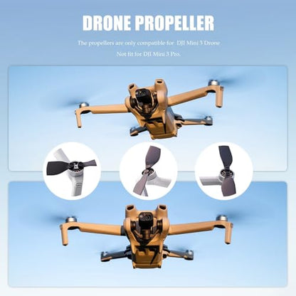 Mini 3 Propellers Replacement Kit, 32pcs Propellers Fit for DJI Mini 3, Low-Noise Drone Flying Quick Release Blades Props Set