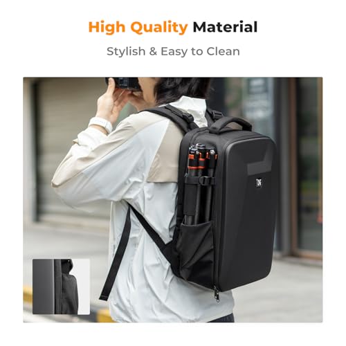 K&F CONCEPT Camera Backpack,Hardshell Photography DSLR Camera Bag - color: Black