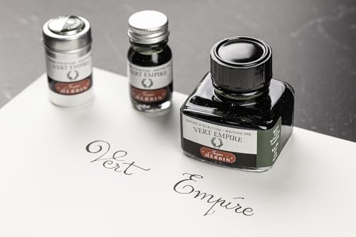 Herbin Bottled Fountain Pen Ink, 10ml - Empire Green - color: Cloud Gray, size: 0.3 fl oz