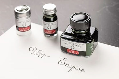 Herbin Bottled Fountain Pen Ink, 10ml - Empire Green - color: Cloud Gray, size: 0.3 fl oz