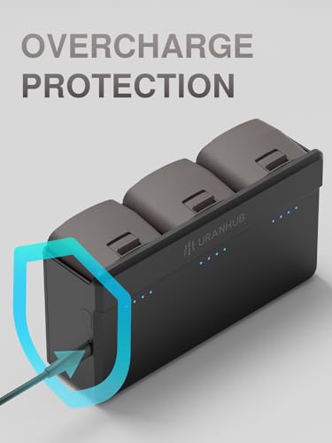UranHub G30 Drone 3-in-1 Charging Dock, Compatible with UranHub G30 Drones, Black Brown
