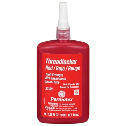 Permatex High Strength Threadlocker Red 50 ml - No. 27151 - size: 50 ml, style: Liquid - High Strength