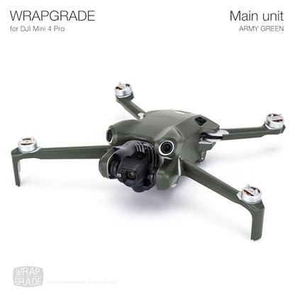 WRAPGRADE Skin Stickers Compatible with DJI Mini 4 Pro | Full Wrap (Army Green) - color: Army Green