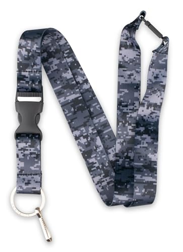 Limeloot Lanyard for Keys, ID Badge, Accessories | Neck Lanyard for Men and Women with Quick Release Buckle and Flat Ring - color: Urban Digital