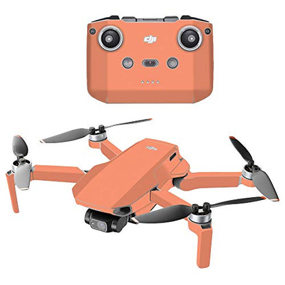 MightySkins Compatible with DJI Mini 2 Portable Drone - Solid Peach | Protective, Durable, and Unique Vinyl Decal wrap Cover | Easy to Apply, Remove, and Change Styles | Made in The USA - color: Solid Peach