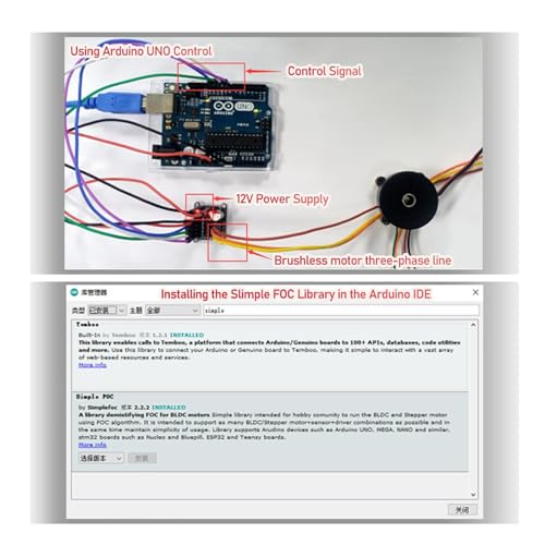 2804 Brushless Gimbal Motor Kit with AS5600 Encoder and SimpleFOC Driver