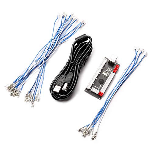 BEYEE Zero Delay Arcade USB Encoder PC to Joystick For MAME & Raspberry Pi Retropie Projects (2Pin+4.8mm) - size: 2Pin+4.8mm