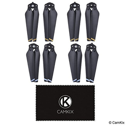 CamKix Propellers for DJI Mavic Pro - 2 Sets (8 Blades) - Black - Quick Release Foldable Wings - Flight Tested - Essential DJI Mavic Pro Accessory - Excellent Reliability and Responsiveness