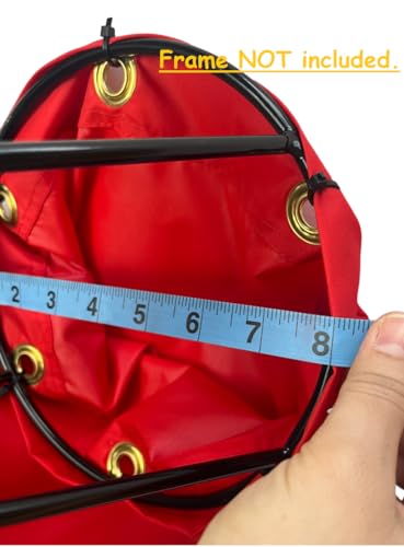 8" Diameter x 36" Long Heavy-Duty Nylon Windsock – UV & Weather Resistant – Ideal for Airport Runways, Helipads, Oil Rigs, and Industrial Sites – Durable Polyurethane Coated Fabric | Made in USA, Metal Frame not Included - color: Scarlet Red (8" Diameter