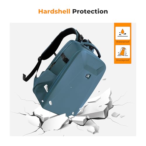 K&F CONCEPT Camera Backpack,Hardshell Photography DSLR Camera Bag - color: Blue
