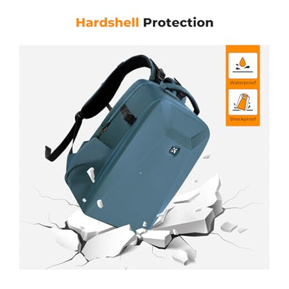 K&F CONCEPT Camera Backpack,Hardshell Photography DSLR Camera Bag - color: Blue