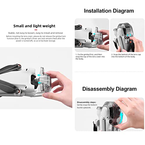 Gimbal Protector Cover for DJI Mini 3 Pro Lens Cover Dustproof Cap Compatible with DJI Mini 3 Pro RC Drone Accessories Replacement Part Gimbal Guard