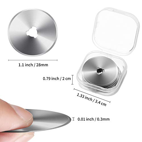 Mudder 28 mm 36 Packs Rotary Cutter Replacement Blades for Sewing Crafts - size: 28 mm