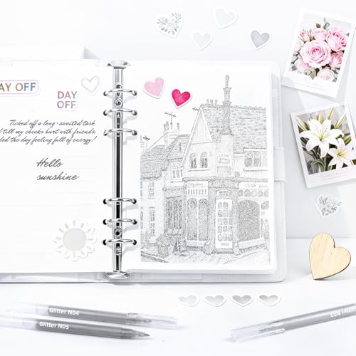 8 Pack Neutral Palette Glitter Gel Pens High-Capacity - color: neutral palette