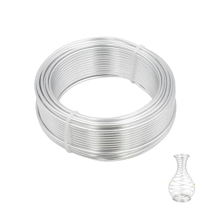 12 Gauge Aluminum Craft Wire, 65.6FT 2mm Silver Bendable Metal Wire - size: 12, style: Silver