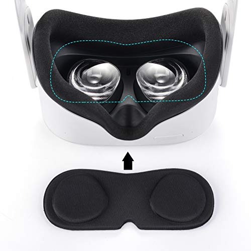 Compatible with Oculus Quest 2 Accessories, Silicone Face Cover, VR Shell Cover,Touch Controller Grip Cover,Protective Lens Cover,Disposable Eye Cover - color: RED