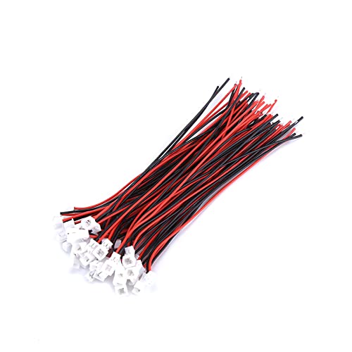 YWBL-WH 20PCS 1.25mm 2-Pin JST Connector Plugs Male Female with 100mm Pre-Tinned Wires for DIY Electronics Projects, Robotics, PCB Prototyping, Industrial-Grade Terminal Cables - size: 2Pin