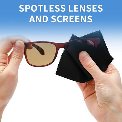 YEIN 4 Pairs Eyeglass Lens Cleaner Spray Kit with 2 Cloth, Anti-Static Cleaning Solution for Glasses&Sunglasses&Screens(Bigger) - size: Pack of 4(Bigger)