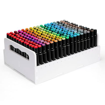 SANFURNEY 204 Slot Marker Organizer, Desktop Art Supply Rack - size: 204-slot